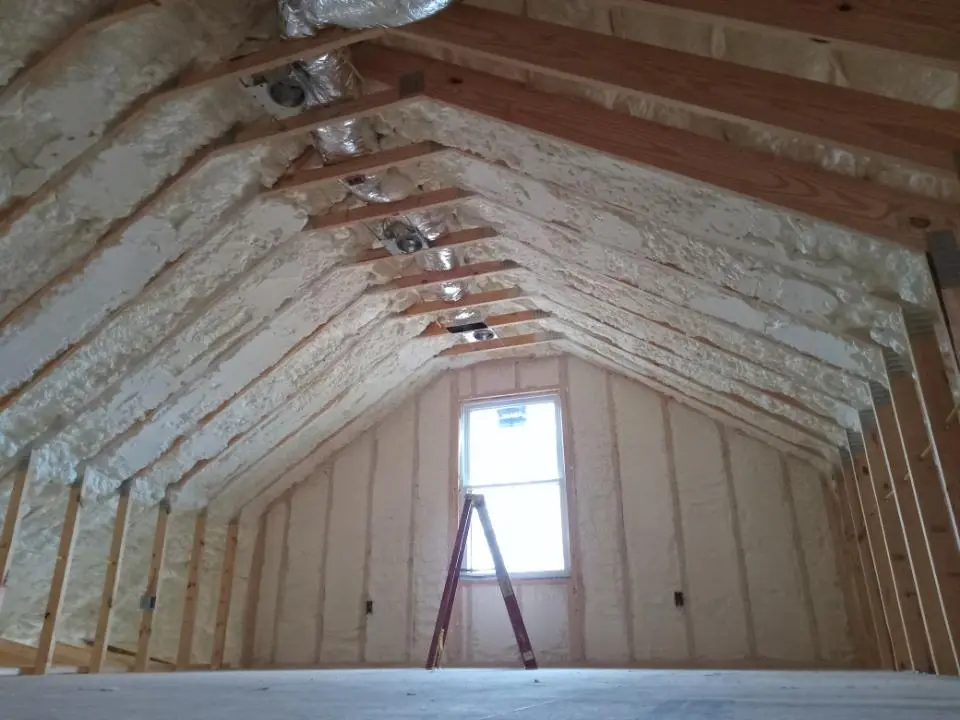 Spray foam roofing application for Crawl Space Insulation project in Herculaneum